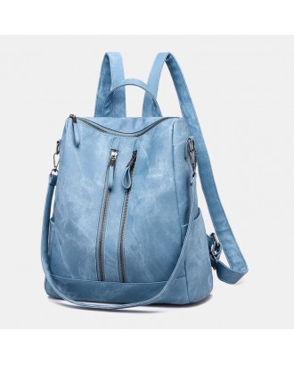 Women Anti-theft Shoulder Bag Solid Backpack