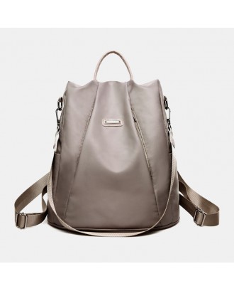 Women Fashion Large Capacity Pure Color Backpack