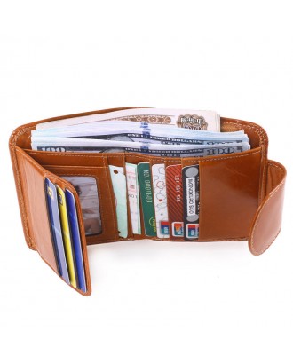 Women Genuine Leather Wallet Business Card Holder Purse