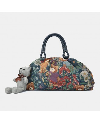 Women Bear Pattern Casual Handbag Crossbody Bag