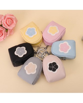 Women Quality PU Leather Cute Floral Pattern Change Wallet Coin Purse Card Holder